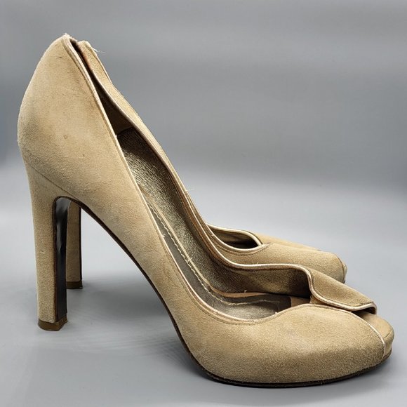 Diane Von Furstenberg Peep Toe Suede pumps - Picture 1 of 15
